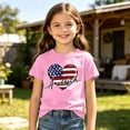 thumbnail image 2 of JCCXIN Child Toddler Boys Girls Tshirts Short Sleeve Tees 4Th Of July Us National Flag Graphic Patriotic Print Crew Neck Loose Fit Outdoor Summer Casual Daily Wear Funny Party Tops,Pink,1-2 Years, 2 of 4