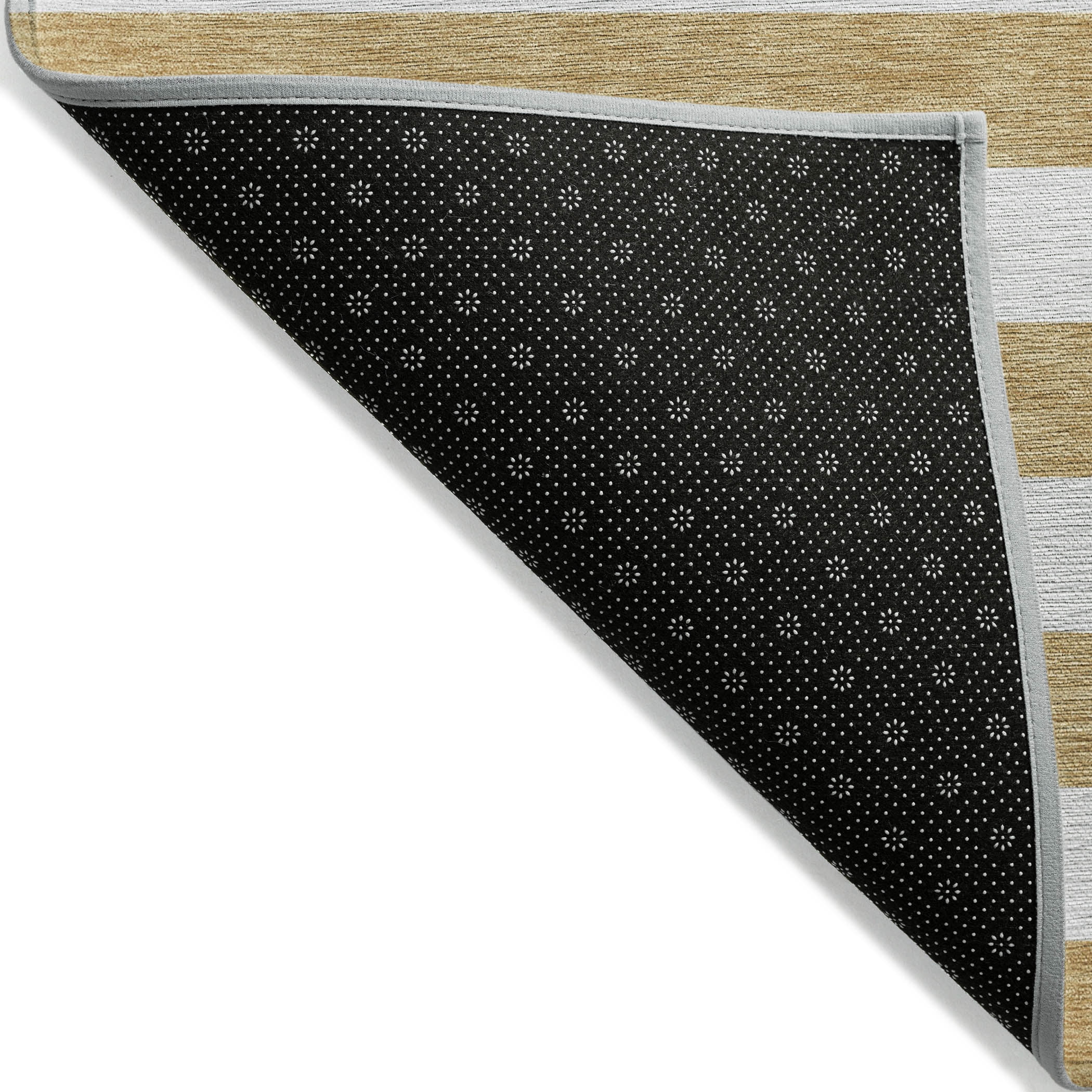 Addison Rugs Chantille Indoor/Outdoor Transitional Stripes Gold Washable Rectangle Rug, 2'6" x 3'10"