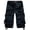 Dark Blue, variant on WWV Big and Tall Cargo Shorts for Men Men's Work Shorts Pockets Zipper Shorts Solid Color Fashion Casual Loose Fit Weekend Sports Workwear Pants Army Green L