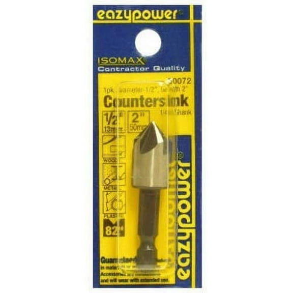 Eazypower 30072 1/2 Countersink with 1/4 Hex Shank 1 Pack by Eazypower