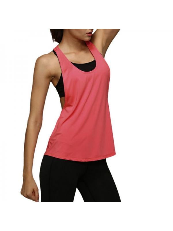 Ropalia Women Loose Gym Sports Vest Training Tank Tops Yoga Shirts ...