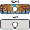 thumbnail image 6 of 2 Pcs SKYSONIC Faucet Absorbent Mat Painting Autumn Parkway Washable Counter Drying Pads Behind Faucet for Kitchen Bathroom, 6 of 7