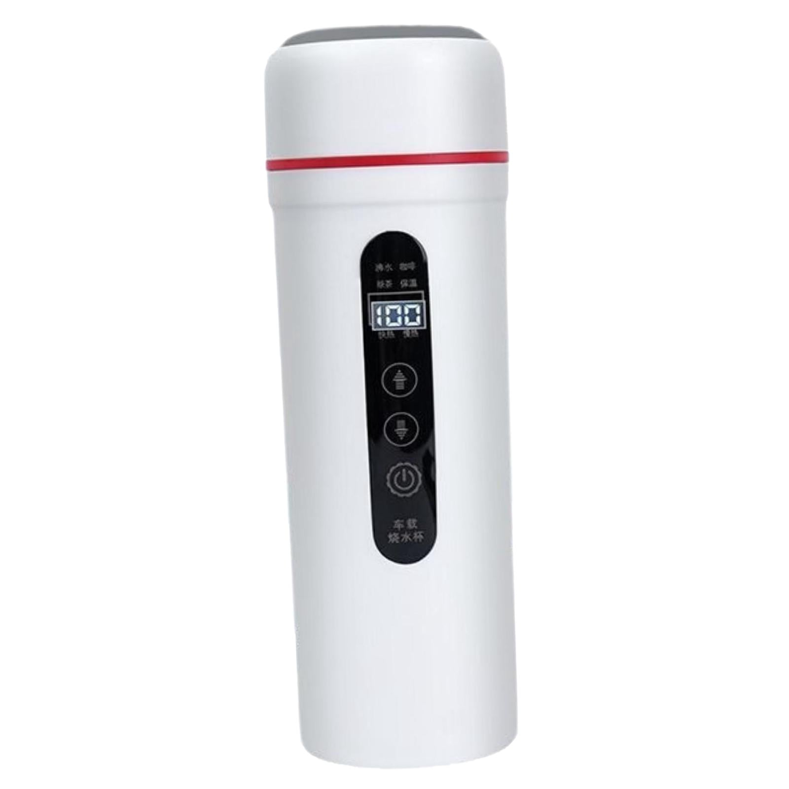 Baoblaze 12V 24V 400ml Car Electric Water Kettle Portable for Heating Coffee Tea White
