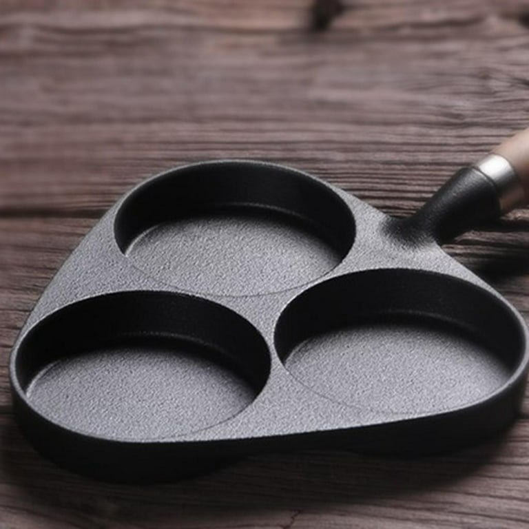 3-Hole Frying Pan, Cast Iron Pan, design of hook, Deepening, Household 