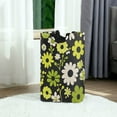 thumbnail image 6 of Yayeee Freestanding Laundry Hamper with Handle Collapsible Large Storage Basket for Clothes, Green Flower Pattern, 6 of 7
