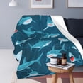 thumbnail image 5 of Shark Blanket for Baby Boy Girl, Soft Fleece Throw Blanket for Couch Bed, Shark Gifts for Shark Lovers, Cozy Lightweight Blanket Toddler Kids Adults, 40×50 Inch, 5 of 6