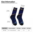 thumbnail image 5 of Marble Print Stockings Women Navy Blue Gold Socks Soft Leisure Socks Autumn Climbing Non S, 5 of 7