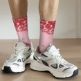 thumbnail image 6 of Hirioo Striped Meat Pattern Adult Middle Tube Socks Breathable Sock Non-Pilling,Contrasting Color Design, 6 of 6