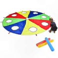 thumbnail image 1 of 6FT Rainbow Play Parachute with 3 Air Vents for Outdoor Group Activities and Fun Games, 1 of 5