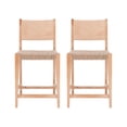 thumbnail image 3 of Holden 24" Counter Stools, Set of 2, Natural with Handwoven Seagrass Seat, 3 of 11