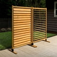 thumbnail image 2 of 6.1ft H x 3.1ft W (1 Panel) Freestanding or Surface Mount Enclo Solara Louvered Screen, Wood Privacy Fence, Balcony Privacy Screen, Decorative Panel, Upgrade your Outdoor Patio or Porch, EC18044, 2 of 10