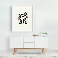 thumbnail image 2 of Dance No.2 - Zürich Zurich Switzerland Illustration Pop Art Modern Art Minimalist Abstract Geometric Silhouette Line Art White Framed Wall Art Print 16 x 24 inches, 2 of 3