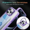 thumbnail image 3 of Fashionable Card Insert Bag Phone Case Suitable for IPhone11 12 13 14 15 Pro Max Lens Stand Protection Shockproof Soft TPU Cover (Light purple,For IPhone 11), 3 of 6