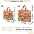 thumbnail image 2 of FORMRS Womens Corduroy Tote Bag Crossbody Shoulder Handbag with Pocket, Purple Abstract Floral, 2 of 7