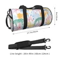 thumbnail image 2 of Zufioo Zebra Colourful Print Round Sports Travel Duffel Bag, Airplane Weekender Bag, Waterproof Gym Backpack, Unisex, 2 of 6