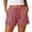 Pink, variant on Htrmlpk Summer Linen Shorts for Women's Elastic Waist Summer Beach Bottoms Athletic Shorts Drawstring Outdoor Work Shorts Jogging Walkshort Pocket