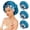 Blue, variant on 3 PCS Satin Sleep Caps For Women Soft Band Hair Caps Hair Bonnet For Sleeping, Pink, Purple and Bronze