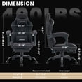 thumbnail image 6 of JONPONY Big and Tall Gaming Chair with Bluetooth Speakers, Ergonomic Computer Chair with Footrest and Lumbar Support, Adjustable Height Reclining Seat with Linkage Armrests for Adults,Black, 6 of 10