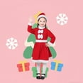 thumbnail image 4 of YunPes Kids Santa Dress, 2PCS Christmas Velvet Dress up Suit for Girls, Kids Performance Dress Up with Hat, Xmas Outfits, 4 of 4