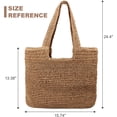 thumbnail image 2 of LHSHID Straw Beach Bag for Women Summer Woven Tote Bag Shoulder Handbags, 2 of 8
