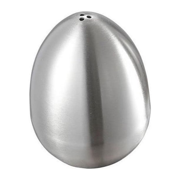 1 salero/azucarero/especias/condimentos/salsas de acero inoxidable con forma de huevo (3 agujeros)