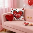 thumbnail image 2 of OAVQHLG3B Valentine‘s Day Throw Pillow Covers 18x18 Inch Red Pink Heart Pillow Cases Soft Heart Shape Embroidery Cushion Covers for Valentine‘s Day Couch Sofa Bedroom Living Room Home Decor, 2 of 6