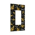 thumbnail image 2 of Kll Hohey Bee Golden Embroidery Wall Plate,Gloss Finish,Standard Size 1 - 5" X 3", Polycarbonate Thermoplastic,Electric Receptacle Plug Covers, 2 of 8