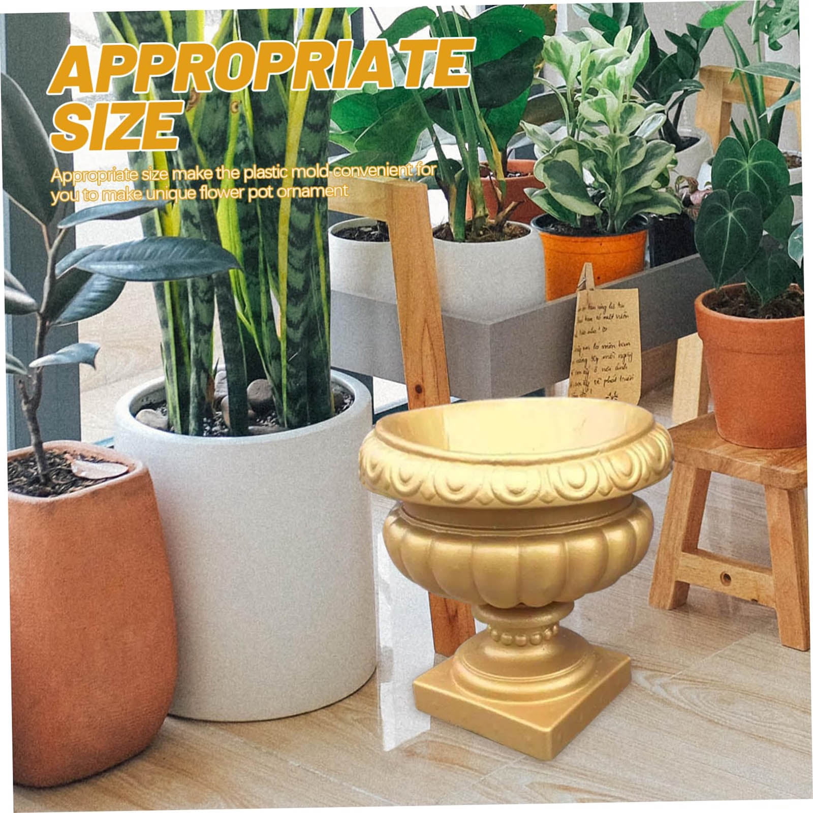 European Flower Pot Mold Plastic Cement Concrete Mould Bonsai Planter Making Vase Resin Soap Storage Box Moulds Crafts