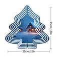 thumbnail image 2 of Metal Hanging Christmas Tree Wind Decorations - Festive Garden Spinners with Starry Night Design for Cozy Winter Vibes, 2 of 7