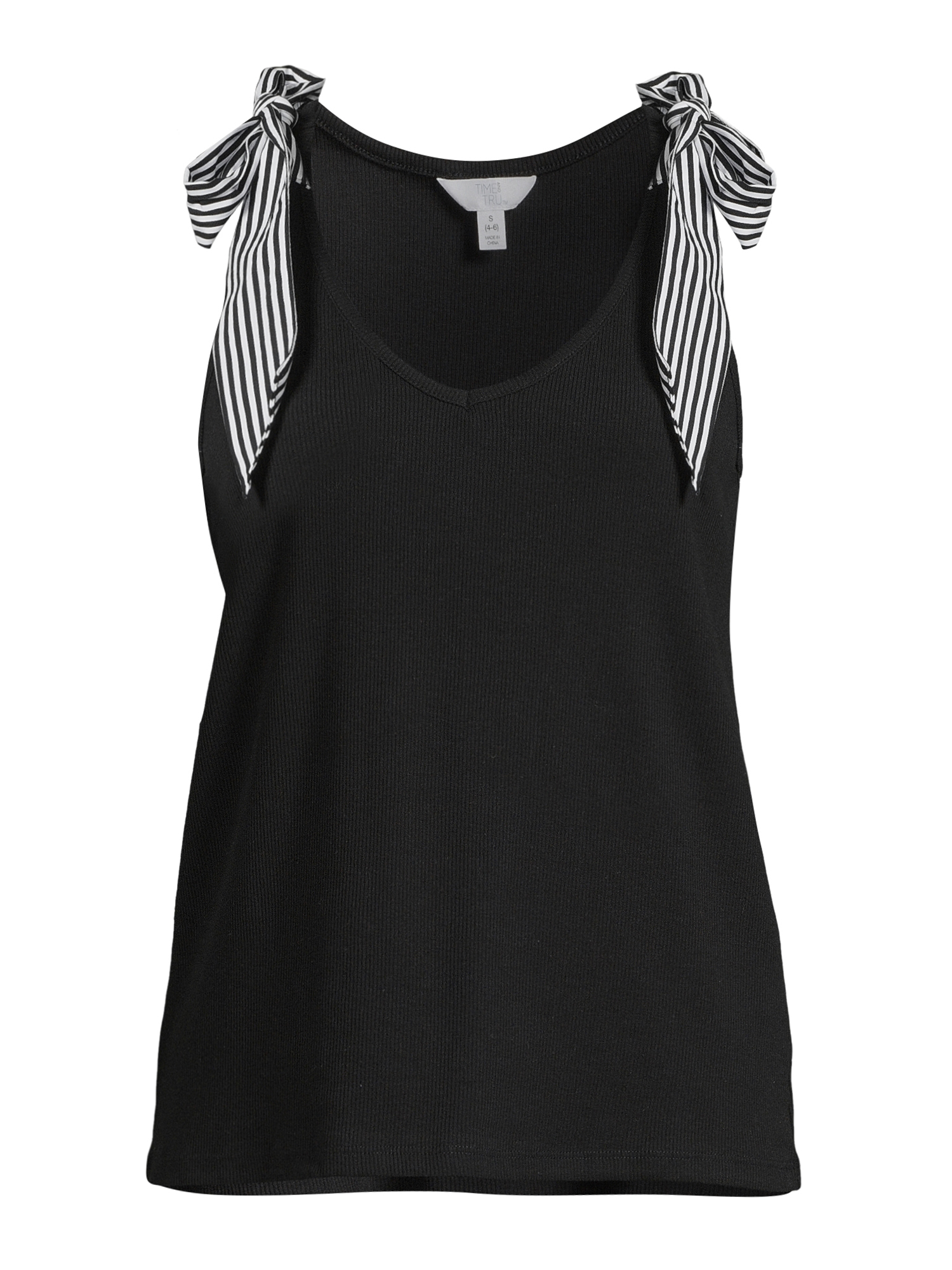 Time and Tru Women's Bow Shoulder Tank Top - image 5 of 5