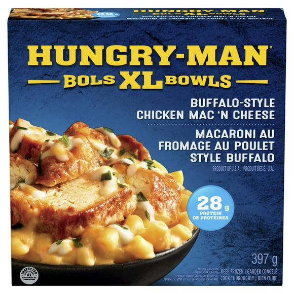 Hungry Man XL Buffalo Chicken Mac/Cheese Bowl, 397g - 8 Count