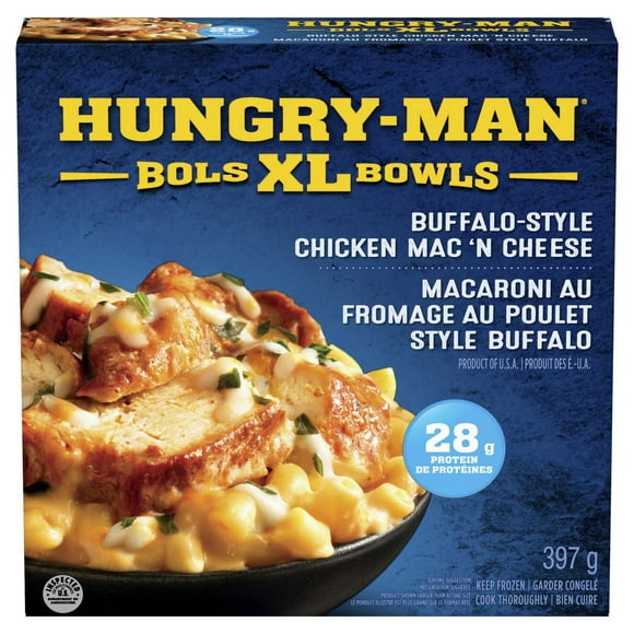 Hungry Man XL Buffalo Chicken Mac/Cheese Bowl, 397g - 8 Count