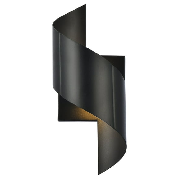 Raine Integrated LED wall sconce in black