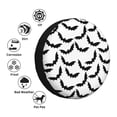 thumbnail image 5 of Spare Tire Cover, Halloween black cool Bat Wheel Cover Tire Covers for Trailers Car Truck Camper Universal Tire Covering Fits Diameter 16 inch, 5 of 7