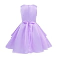 thumbnail image 2 of MSemis Kids Girls' Elegant Satin Ruffles Formal Flower Party Dresses, 2 of 2