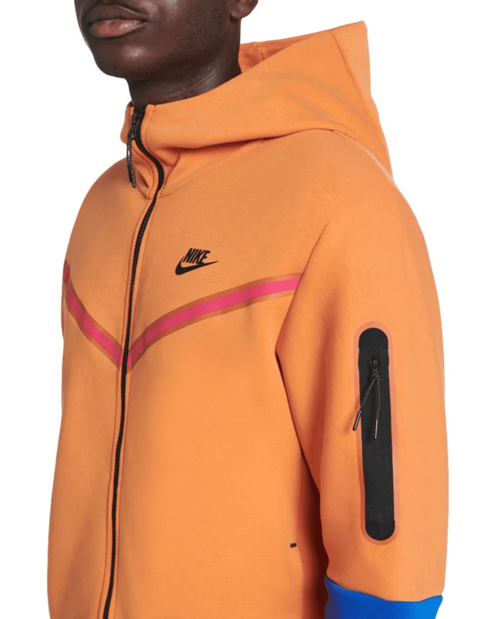 orange nike tech sweatsuit