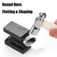 thumbnail image 3 of 1.1 Lbs Small Horn Anvil Bench Block with Metal Stamping Hammer for Jewelry Making & Repairing, Cast Iron Horn Base, 3 of 5