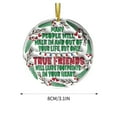 thumbnail image 3 of Xihbxyly Colgante Acrílico Navideño, Diseño Redondo con Textura Cóncava, Cuerda Dorada Duradera, Decoración Navideña Multiusos, Adorno para Árbol, Decoración Del Hogar, Tamaño 8 X 8 Cm, 3 of 5