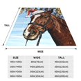 thumbnail image 3 of Pofeuu Christmas Horse Print Ultra-Soft Micro Fleece Blanket,for Bed Or Sofa,All Season Throw Blankets Flannel Blanket-60"x50", 3 of 7