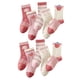 thumbnail image 3 of 5 pares de calcetines deportivos de algodón para niñas, calcetines deportivos de tubo medio, diseño bonito, transpirables, cálidos, atléticos, XL, 3 of 5