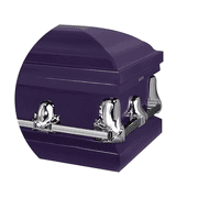 Titan Casket, Orion Series Steel Casket in Purple with White Interior
