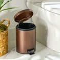 thumbnail image 3 of Better Homes & Gardens Bronze SS 1.3 Gallon Metal Bathroom Waste Basket, 3 of 7