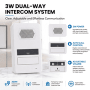 CCNZZITSHT Wireless for Home, 656ft Long Range House Intercom System, Room to Room Intercom, Counter Window Intercom System