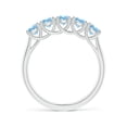 thumbnail image 2 of ANGARA Natural Half Eternity Five Stone Aquamarine Wedding Ring in 14K White Gold for Women (Size-3.8mm) | March Birthstone, Birthday, Anniversary, Jewelry Gift for Women | Natural Aquamarine Ring, 2 of 9