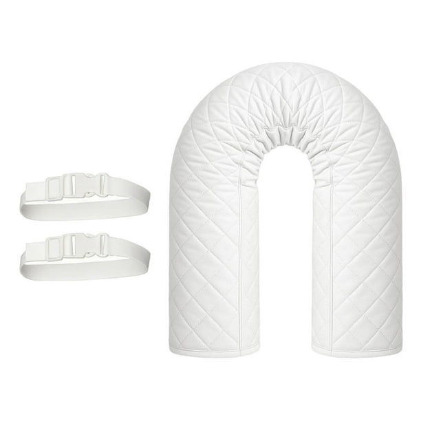 Cubierta para manguera de aire acondicionado portátil para mangueras de escape de 5" a 5,9" de diámetro. Manguera de CA. Blanco