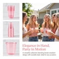 thumbnail image 2 of Wuxiuli 12oz Pink Plastic Party Cups with Straws Lightweight Cups 50 Pack, 2 of 7