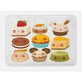 thumbnail image 1 of Cookie Bath Mat, Kawaii Baked Goods with Smiles on Their Faces Desserts Girly Bunny Ears Print, Plush Bathroom Decor Mat with Non Slip Backing, 29.5" X 17.5", Multicolor, by Ambesonne, 1 of 2