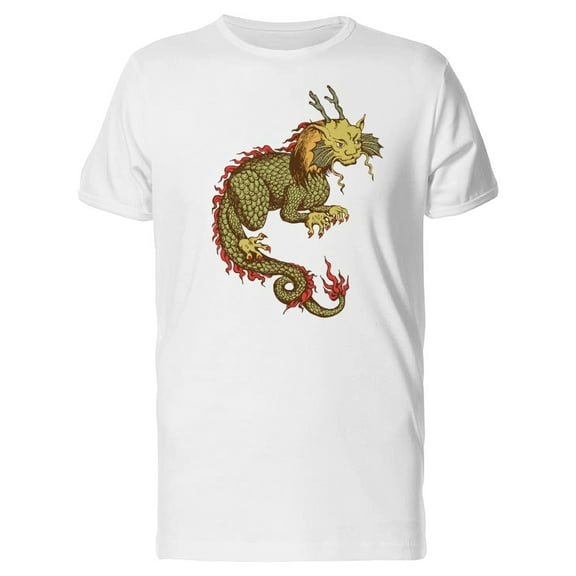 Green Asian Dragon T-Shirt Men -Image by Shutterstock, Male 3X-Large