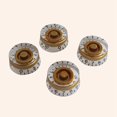 thumbnail image 3 of EeaseCA 4 PCS/ Set Guitar Knobs Volume Tone Control Rotary Knobs for Epiphone Style Electric Guitar Parts Replacement (White and Yellow), 3 of 7