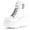 White, variant on Mepaouo Platform Ankle Boots for Women High Heel Goth Combat Boots Motorcycle Wedges Boots